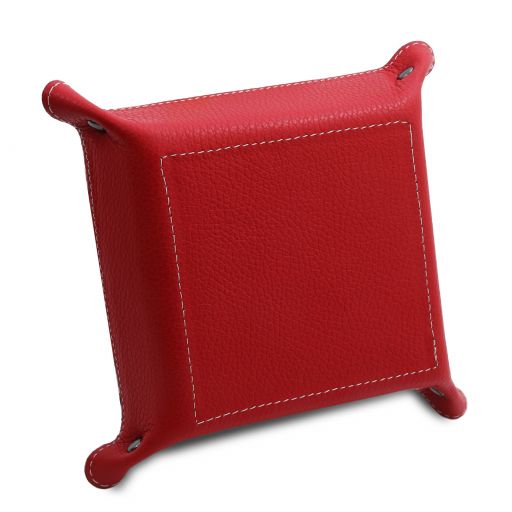 Leather valet tray