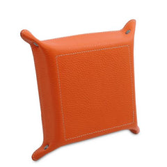 Leather valet tray