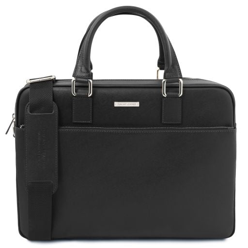 Torino - Saffiano leather laptop briefcase