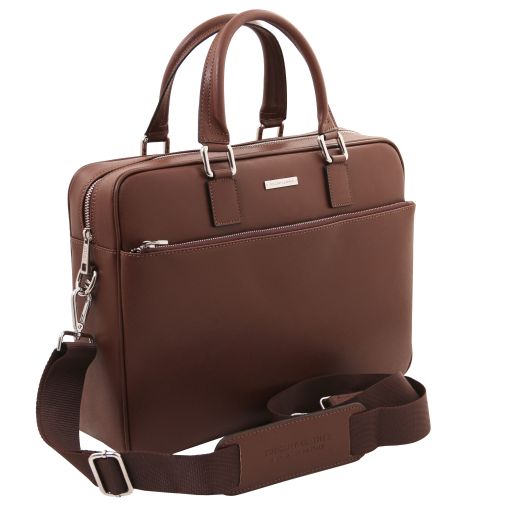 Torino - Saffiano leather laptop briefcase