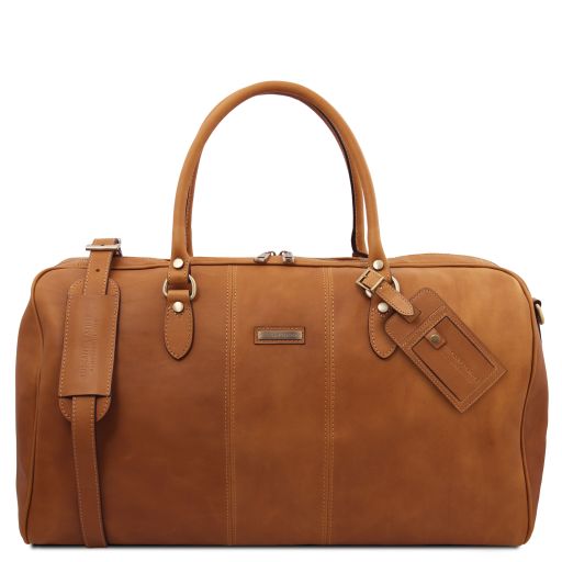 Lisbona - Travel leather duffle bag - Large size