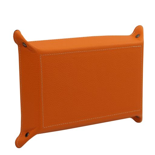 Leather valet tray