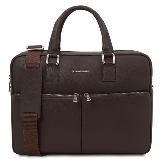 Treviso - Leather laptop briefcase