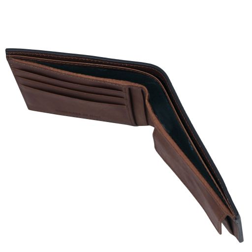 Exclusive 2 fold leather wallet for men with coin pocket