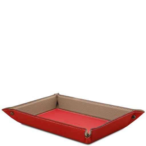 Leather valet tray