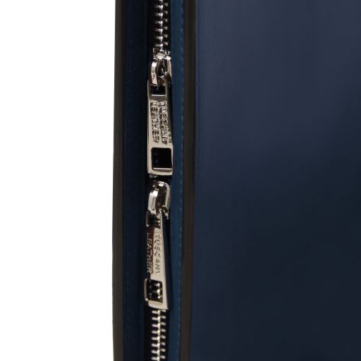 Cesare - Leather document case with handle and ring binder