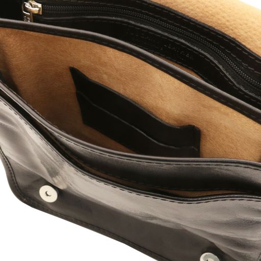 TL Messenger - Two compartments leather shoulder bag