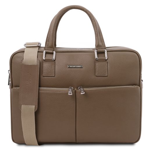 Treviso - Leather laptop briefcase
