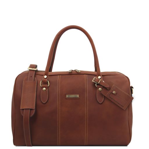 Lisbona - Travel leather duffle bag - Small size