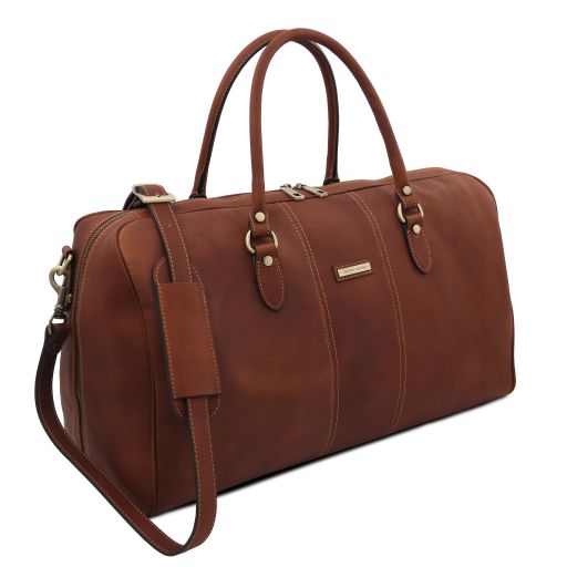 Lisbona - Travel leather duffle bag - Large size