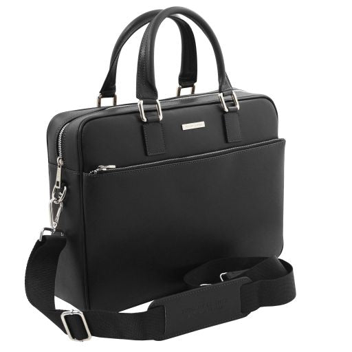 Torino - Saffiano leather laptop briefcase