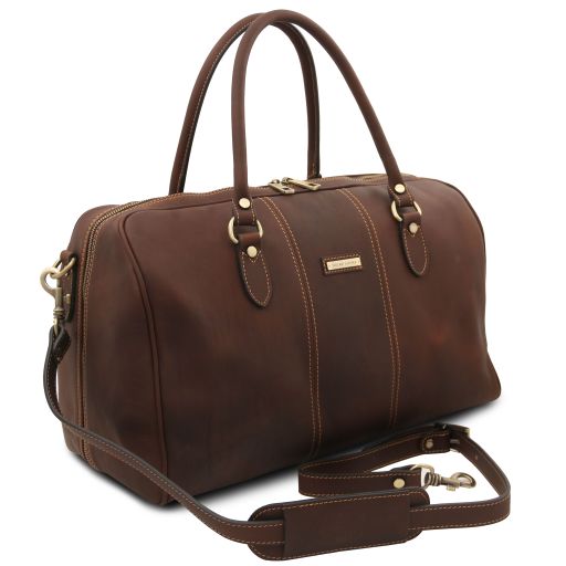 Lisbona - Travel leather duffle bag - Small size