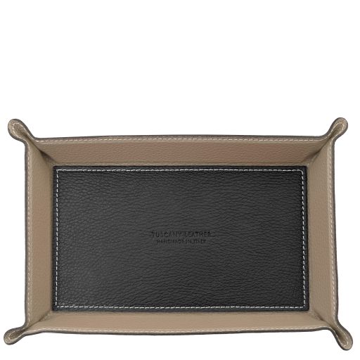 Leather valet tray