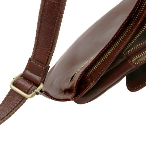 Leather crossover bag