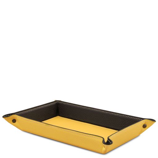 Leather valet tray