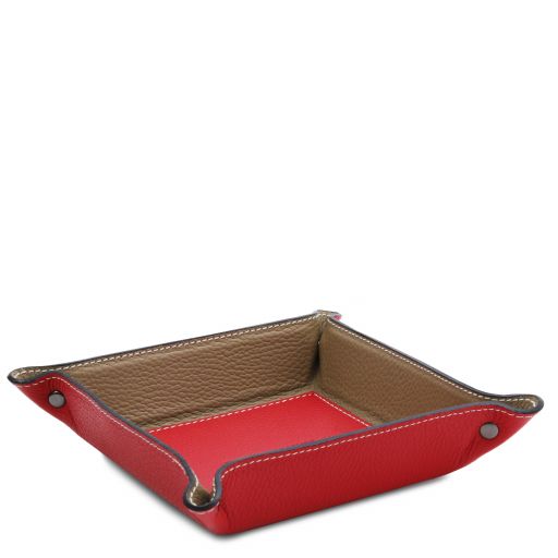 Leather valet tray