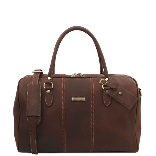 Lisbona - Travel leather duffle bag - Small size
