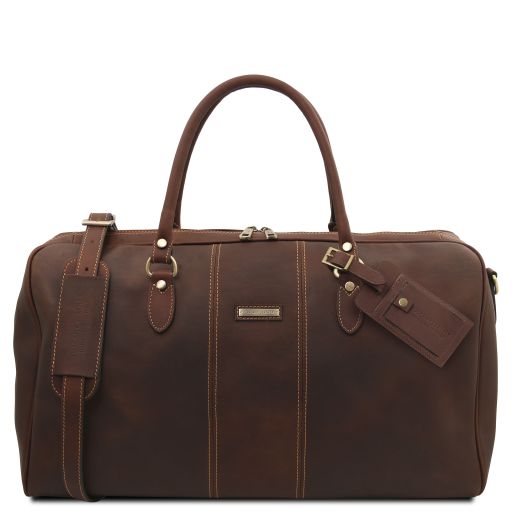 Lisbona - Travel leather duffle bag - Large size