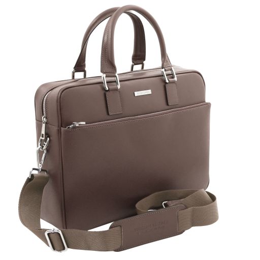 Torino - Saffiano leather laptop briefcase