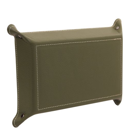 Leather valet tray