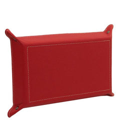 Leather valet tray