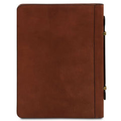 Cesare - Leather document case with handle and ring binder