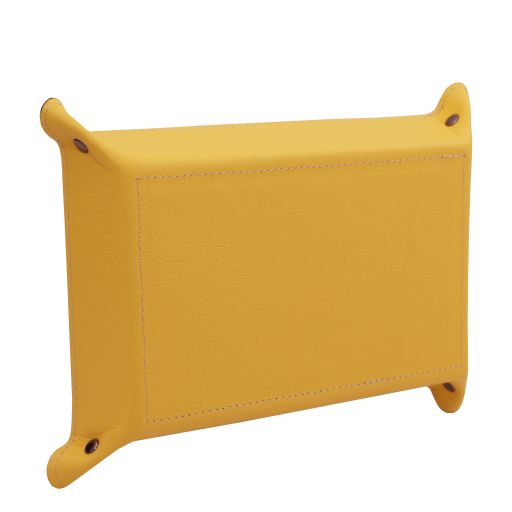 Leather valet tray