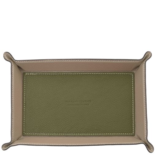 Leather valet tray