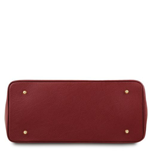 TL Bag - Leather handbag with golden hardware