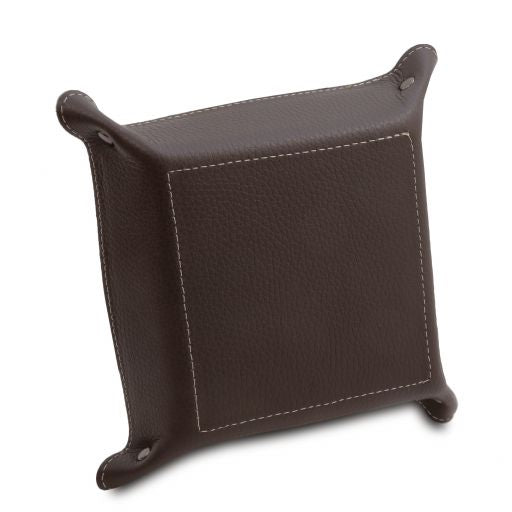Leather valet tray