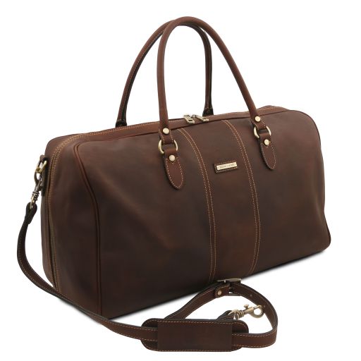 Lisbona - Travel leather duffle bag - Large size