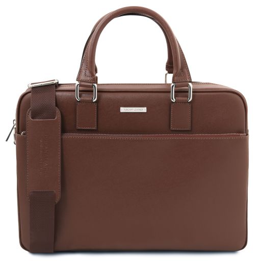 Torino - Saffiano leather laptop briefcase