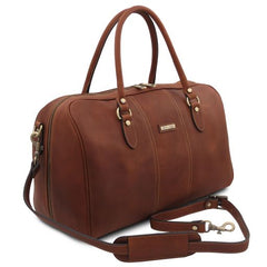 Lisbona - Travel leather duffle bag - Small size