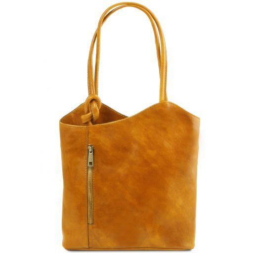 Patty - Leather convertible backpack shoulderbag