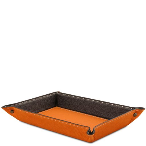 Leather valet tray
