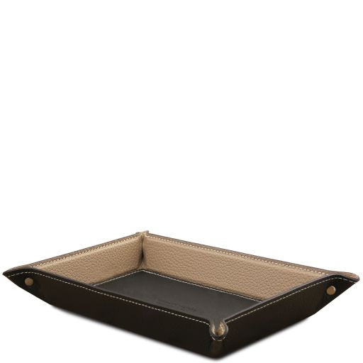 Leather valet tray