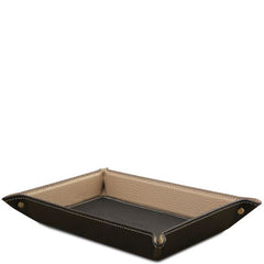 Leather valet tray