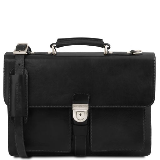 Assisi - Leather briefcase 3 compartments