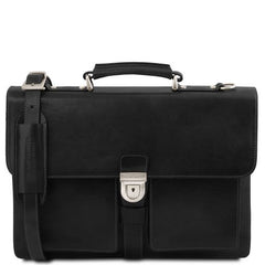 Assisi - Leather briefcase 3 compartments