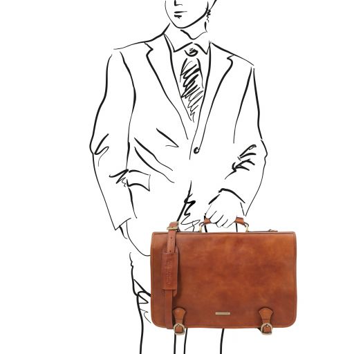 Ancona - Leather messenger bag