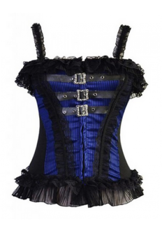 Lace Trim Buckle Straps Bustier
