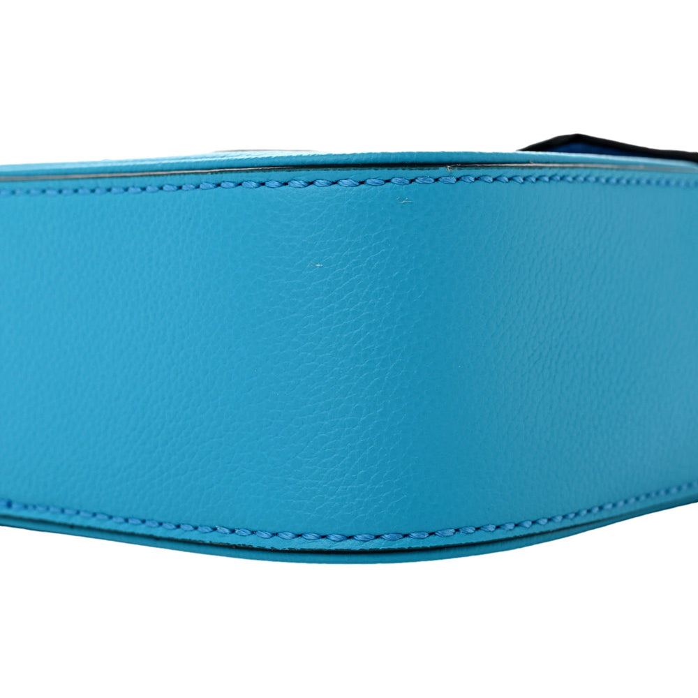 Versace Blue La Medusa Mini Top-Handle Bag Leather Crossbody