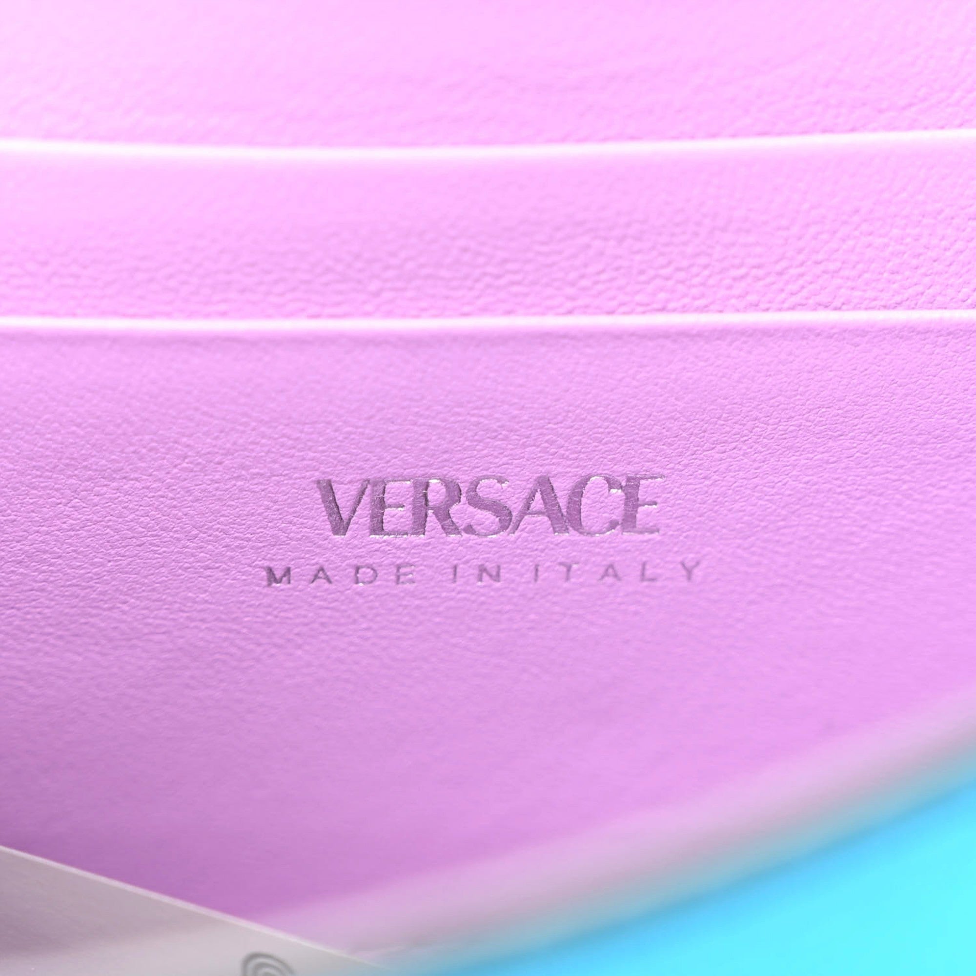 Versace Blue La Medusa Mini Top-Handle Bag Leather Crossbody