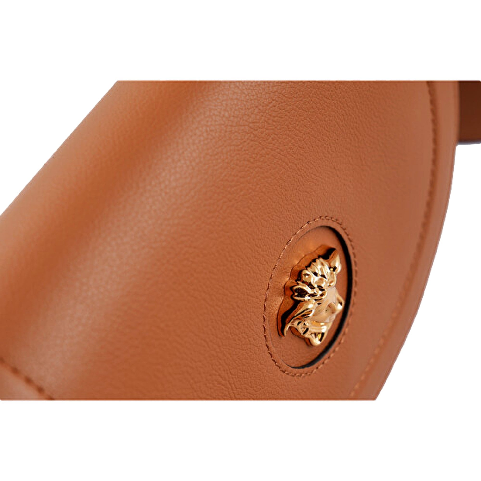 Versace La Medusa Vitello Leather Half Moon Crossbody Bag Summer