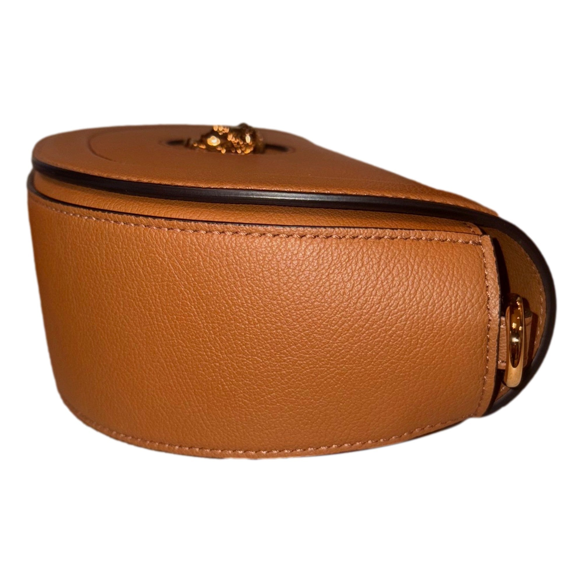 Versace La Medusa Vitello Leather Half Moon Crossbody Bag Summer