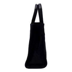 Versace Mini Tote Bag Nero Black Canvas Studded Logo Crossbody