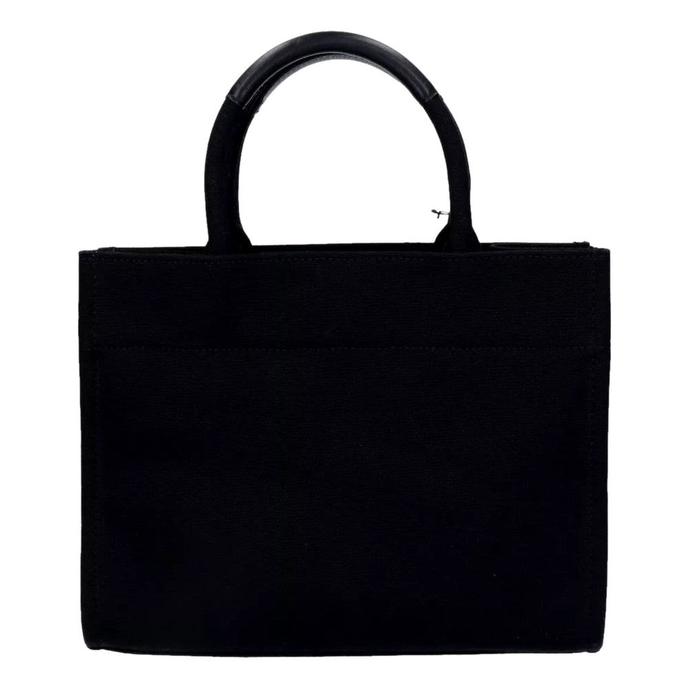 Versace Black Canvas Studded Logo Totebag