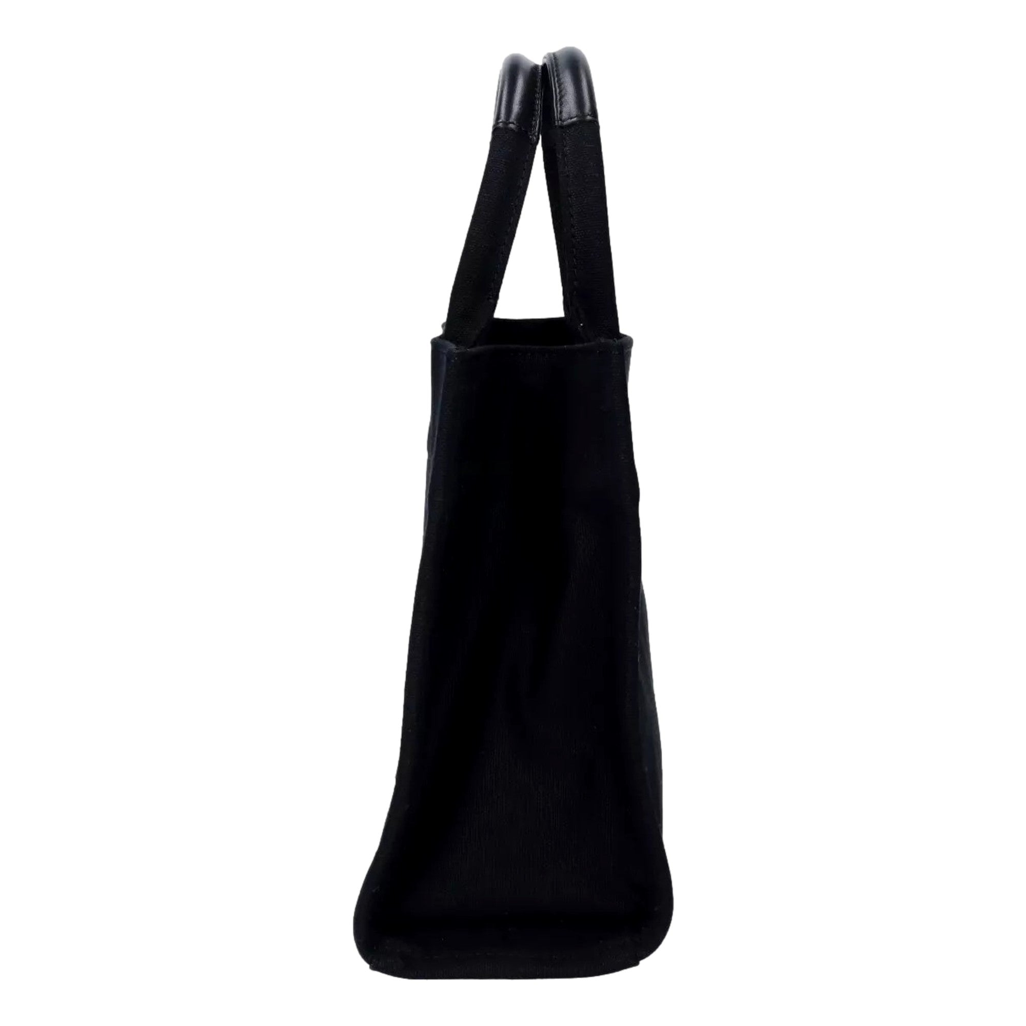 Versace Black Canvas Studded Logo Totebag