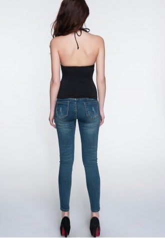 Steel Boned Floral Lace Crop Underbust Corset