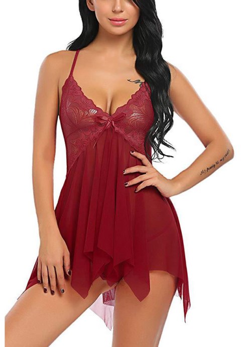 Charming Lingerie with Asymmetrical Hemline